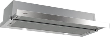 Cata Campana Extractora Telescópica TF 2003 DURALUM con 2 niveles de extracción Panel de Control Mecánico Motor Tangencial Extra Silencioso Filtros Lavables en Lavavajillas Ancho 60 cm Color Inox
